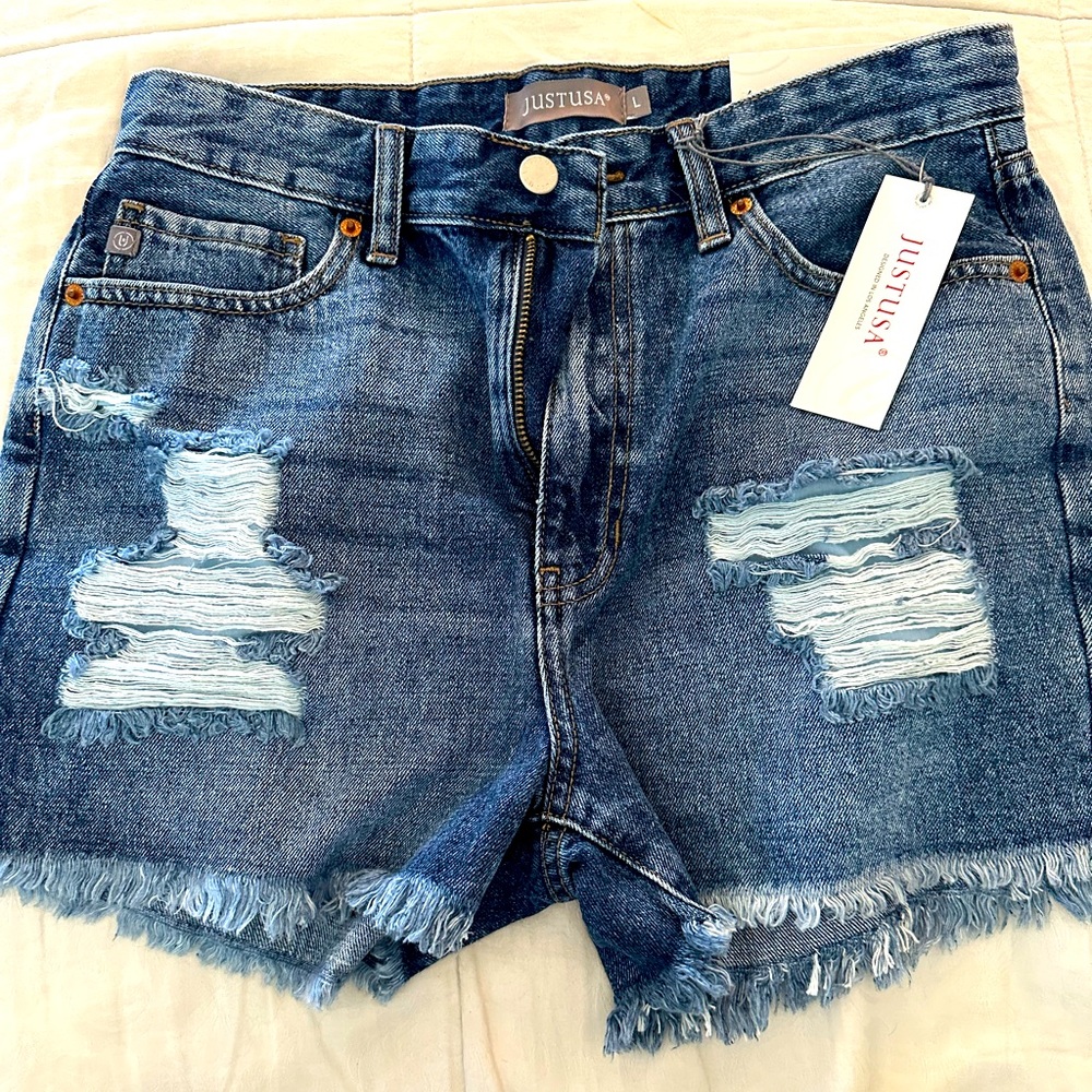 JUST USA denim shorts size large